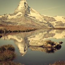 Matterhorn malerischer Retro-Look